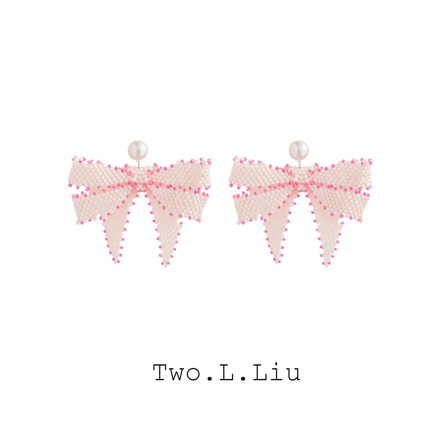 原创蝴蝶结925银耳针耳环