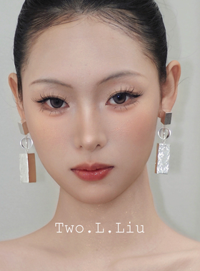 Two.L.Liu银河印象系列原创设计几何耳饰女水晶金属高级个性耳环