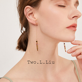 个性 Two.L.Liu 气质长款 耳钉女韩国简约长耳坠高级感显脸瘦耳环女
