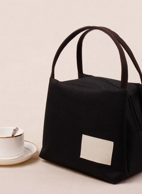 日式帆布手提包便当包保温袋饭盒袋女饭盒袋子妈咪包饭盒包手提袋