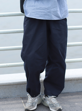 SVOLCIMA 春季宽松复古可调节束脚直筒工装长裤休闲裤男女cityboy