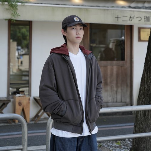 男女同款秋冬可拆帽子重磅双拉链
