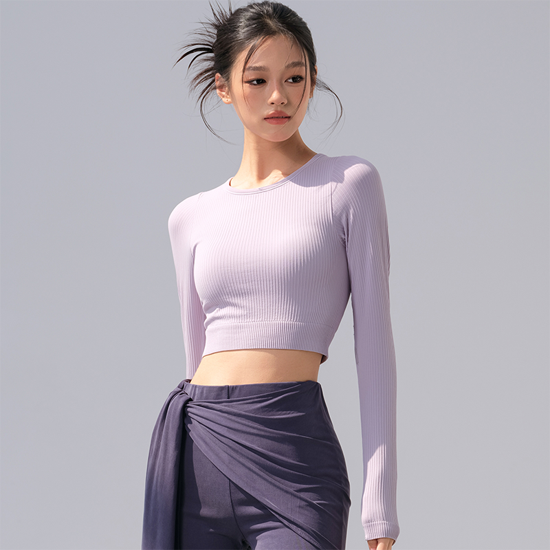 带胸垫瑜伽服上衣修身显瘦