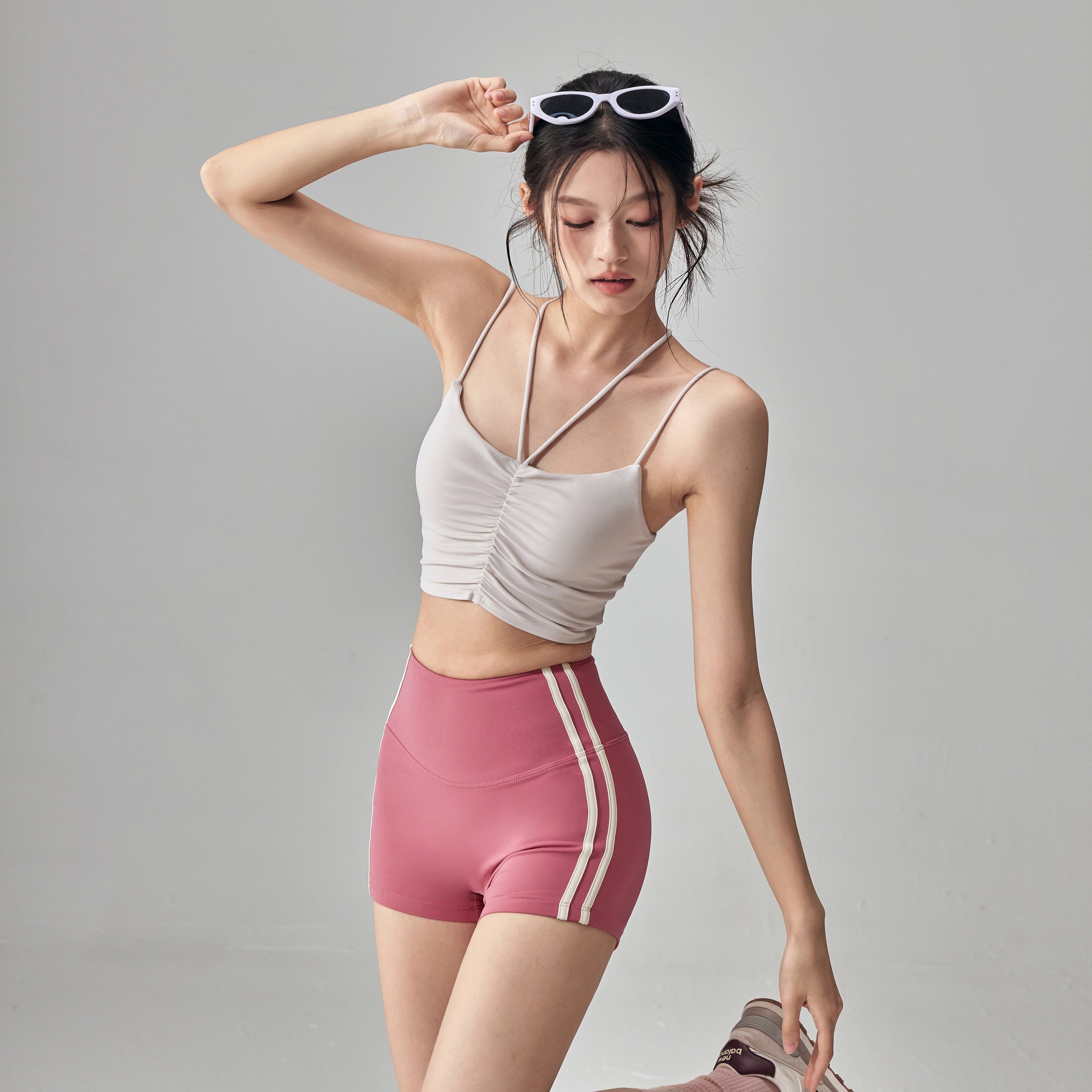 运动套装女时尚显瘦瑜伽内衣美背外穿健身短裤普拉提训练两件套夏,运动服/休闲服装,健身套装,淘宝优惠券,粉丝福利购,淘宝优惠卷