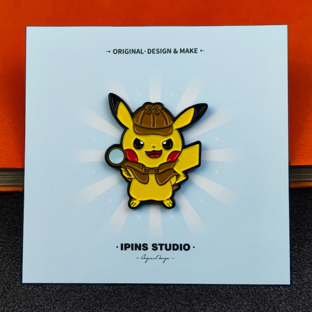 IPINS原创宠物小精灵皮卡丘胸针恶搞名侦探柯南徽章ins动漫二次元
