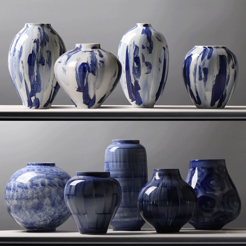 景德镇青花瓷陶罐中式美学装饰品