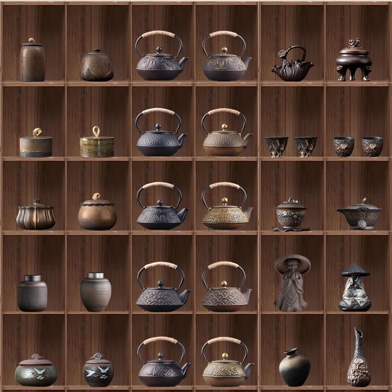 侘寂风客厅办公茶室茶壶茶具摆件