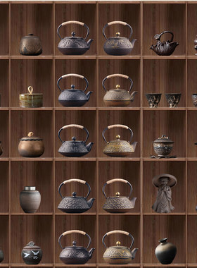 侘寂风客厅办公茶室茶壶茶具摆件