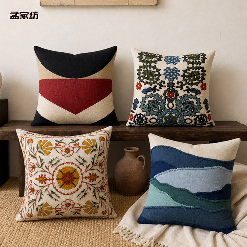 中古风抱枕床头客厅沙发靠垫枕靠2026新款民宿装饰方形含芯沙发枕