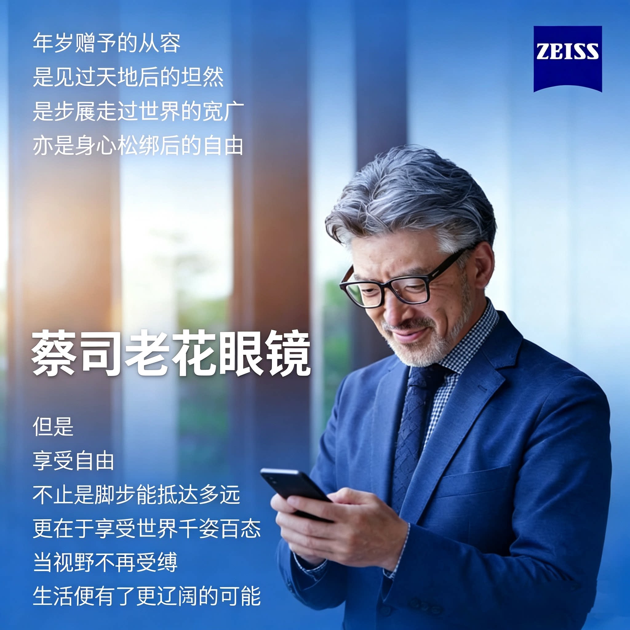 蔡司清晖膜老花散光看近清晰远视