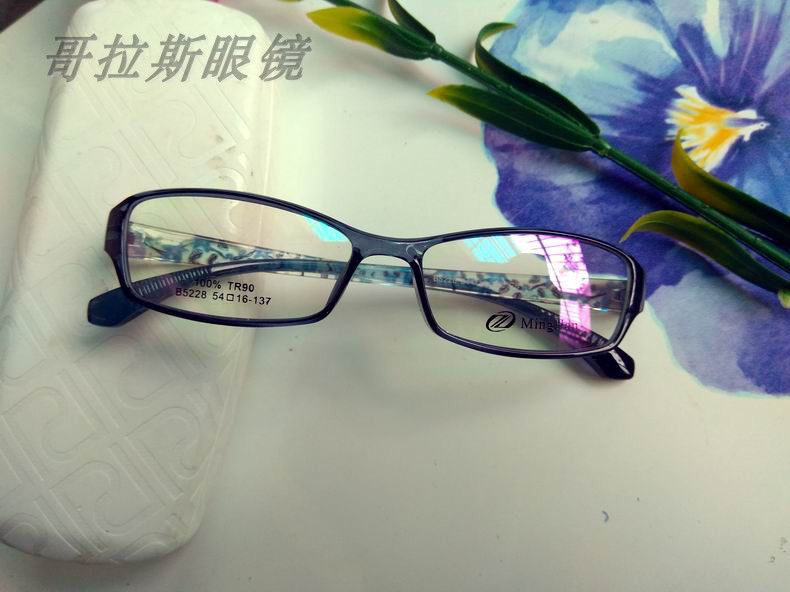 tr90女士超轻透明配近视眼镜框