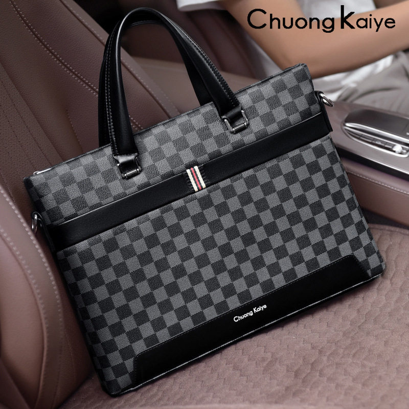 ChuongKaiye男士手提包大容量出差公文包横款潮商务休闲托特包