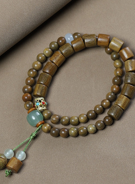 复古绿檀手链女森系学生情