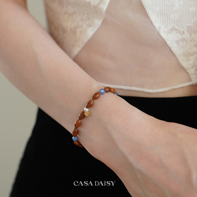 「海盐可露丽」原创天然蓝晶石库克手串女小众设计感手链手饰礼物