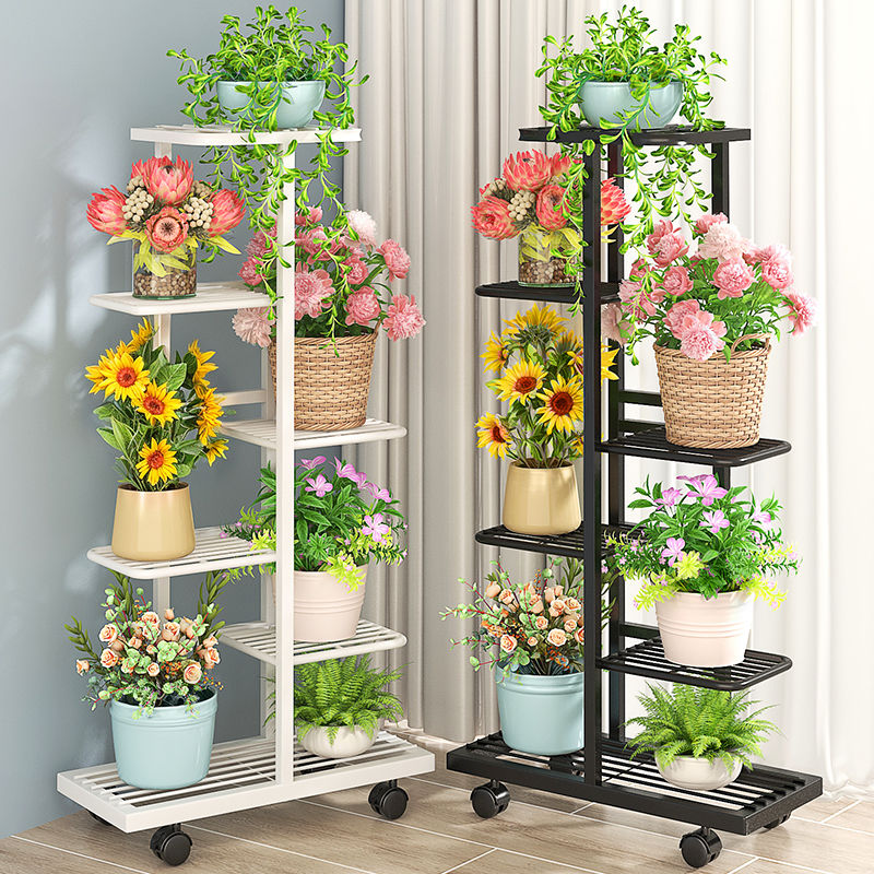 花盆架铁艺阳台客厅多肉多层落地式花架花架子置物架新款层架室内
