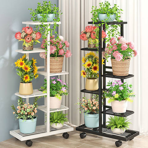 花盆架铁艺阳台客厅多肉多层落地式花架花架子置物架新款层架室内