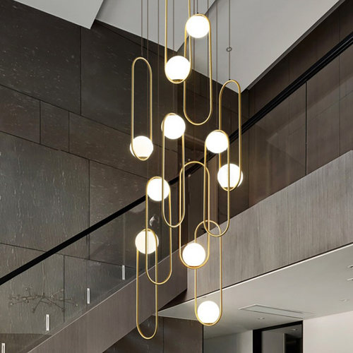 复式楼梯吊灯轻奢简约适用多空间