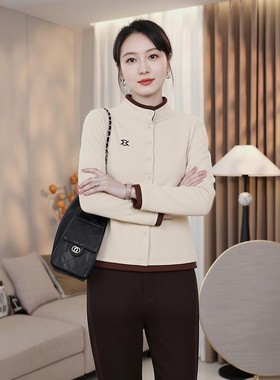 宽松妈妈半开领长袖上衣大码胖mm200斤立领品牌德绒假两件卫衣女