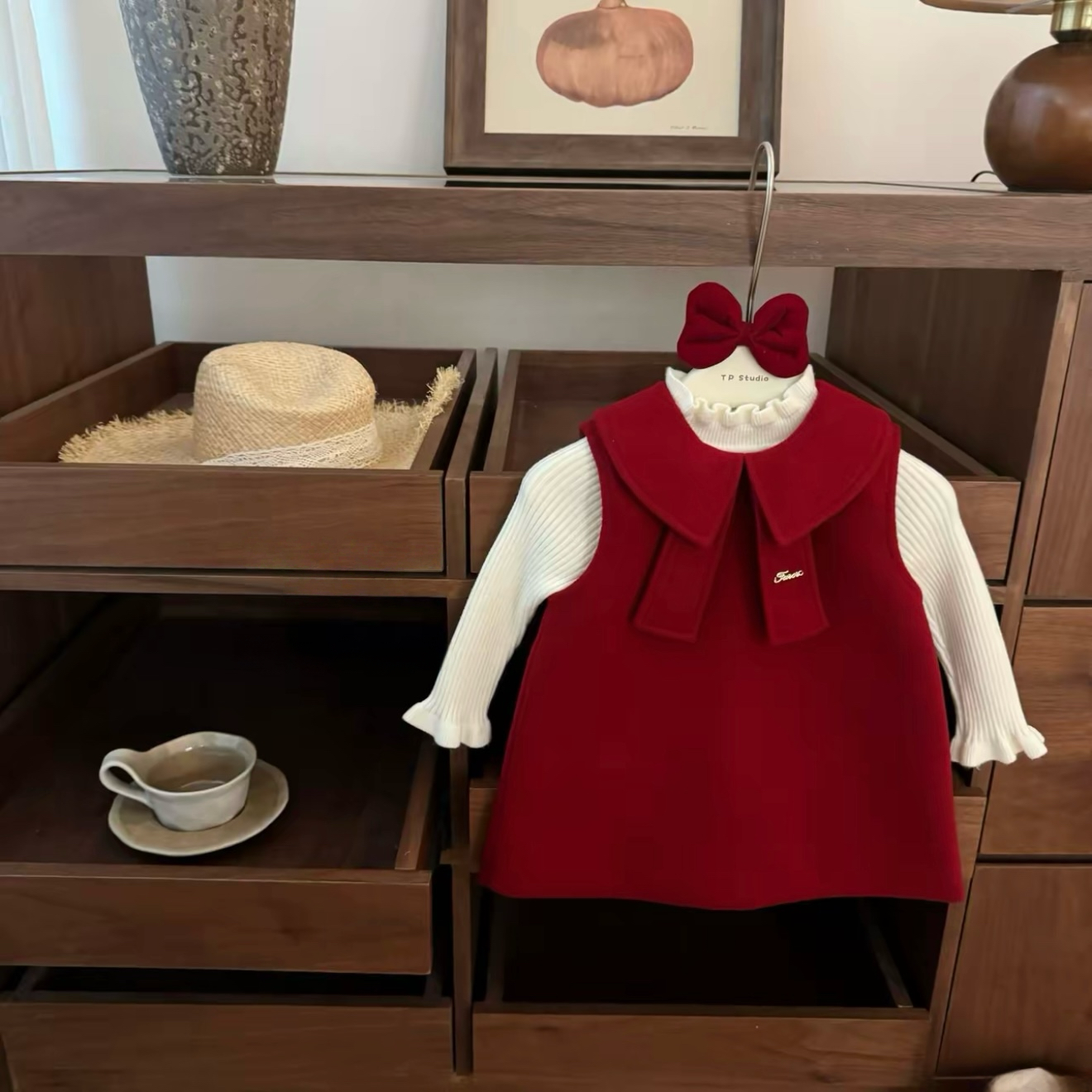 【现货】原创！超正女宝周岁生日礼服A版蝴蝶结呢子女童背心裙潮,童装/婴儿装/亲子装,连衣裙,淘宝优惠券,粉丝福利购,淘宝优惠卷