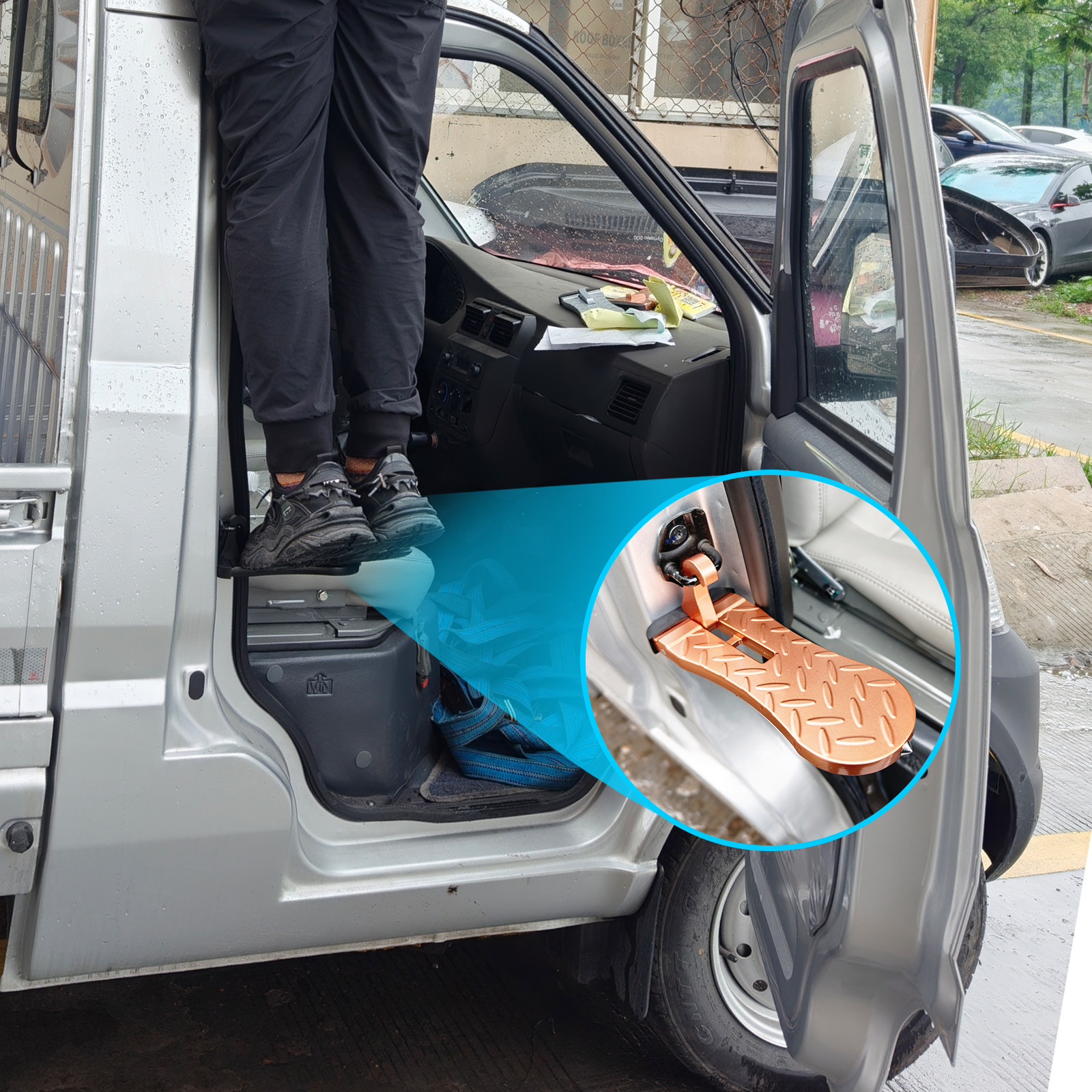 多功能上车顶脚踏板梯锁扣汽车门