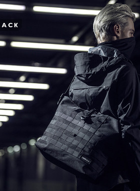 COMBACK原创潮流斜挎包编织单肩休闲手提包 大容量旅行托特包背包