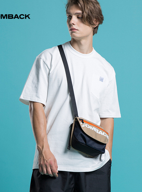 COMBACK男士斜挎包新款百搭复古运动单肩背包女情侣潮流机能拼接