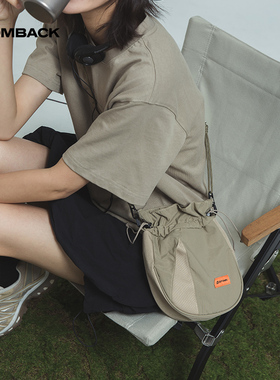 COMBACK户外斜挎包单肩休闲男女百搭帆布束口袋轻便潮流小包新款