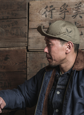 恶犬BRONSON复刻A-3机械师帽HBT二战USAAF飞机师A3棒球鸭舌帽子