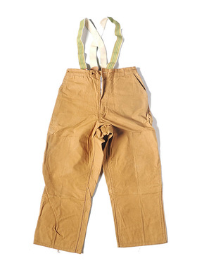 古着 1950~60年代 HODSON 林业员吊带工作帆布休闲裤  W30-W31