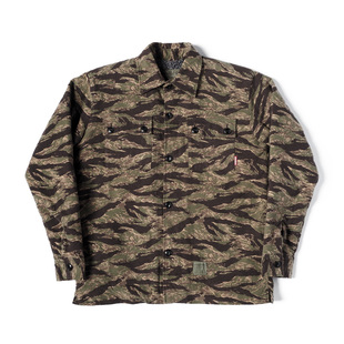 古着 日产 VIETNAM TIGER 虎纹迷彩内里摇粒抓绒夹克 软壳