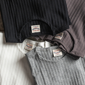 T恤衫 Non Knit略修身 针织圆领素色打底短袖 Stock法式 螺纹Ribbed