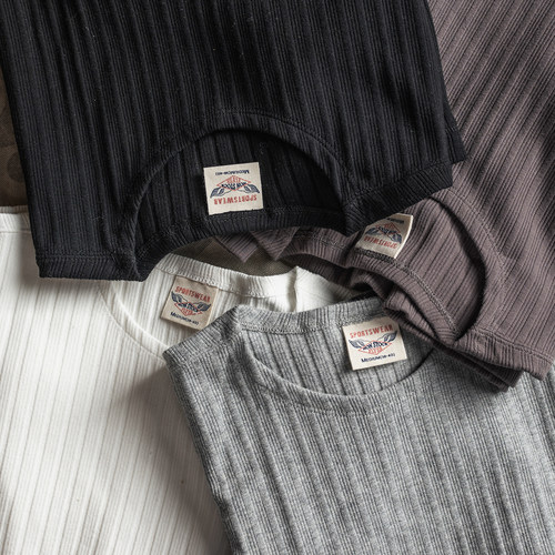 针织螺纹圆领素色打底短袖T恤衫