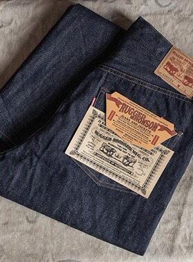 恶犬BRONSON原色赤耳丹宁LOT63801XX牛仔裤复刻501微吊脚直筒裤型