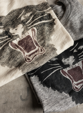 恶犬BRONSON CCC 黑豹 保育团棒球队短袖T恤竹节纱透气薄运动TEE