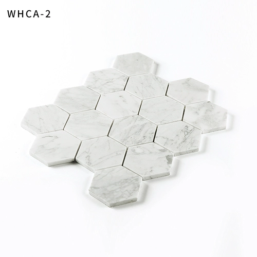 Гексагон натуральный камень мраморная мозаичная плитка фона фона стены выставочная стена Простой современный гексагональный культурный камень