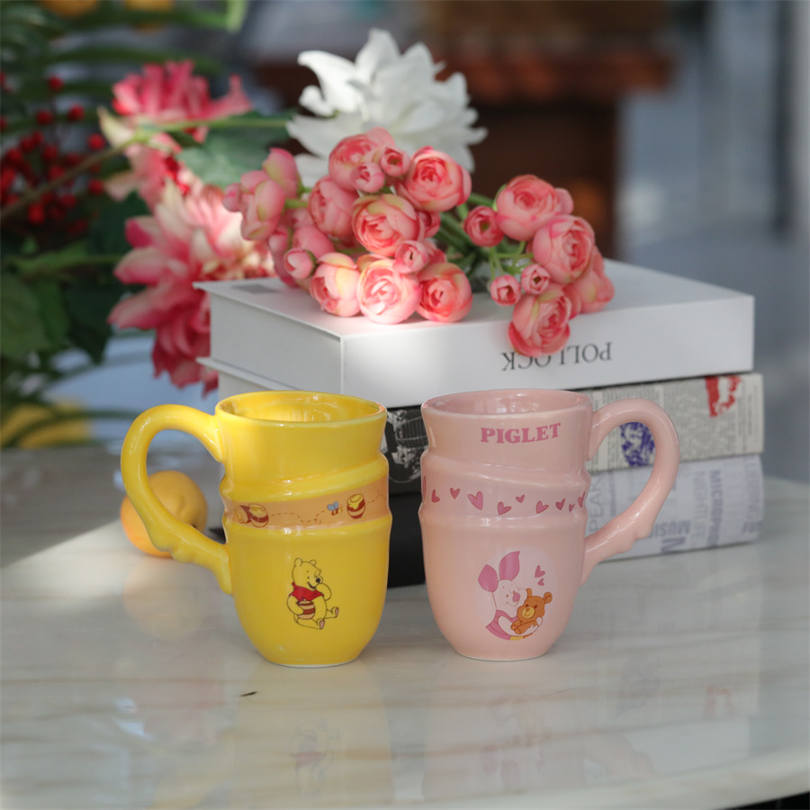 小熊维尼杯皮杰猪杯早餐杯咖啡杯