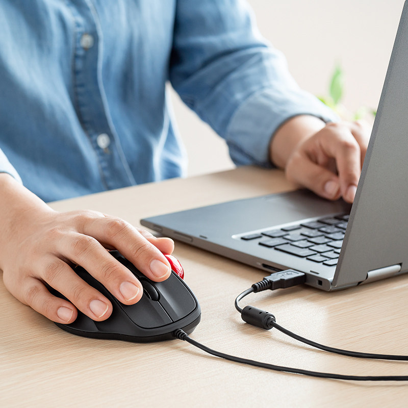 日本SANWA人体工学轨迹球无线鼠标激光设计CAD绘图立式手握设计师