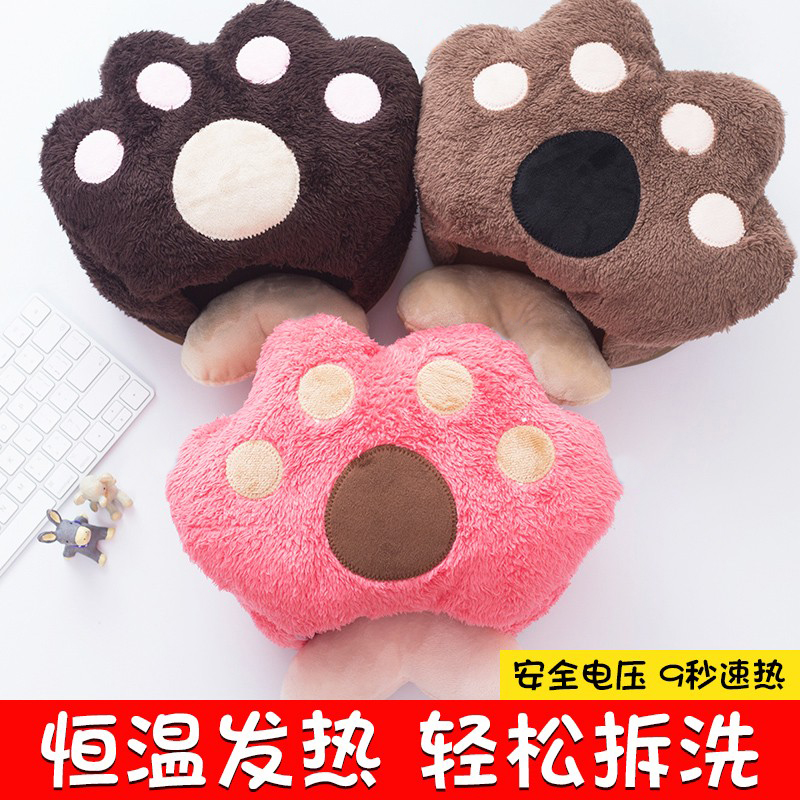 usb暖手鼠标垫带护腕加厚加大男女生发热防冻电脑鼠标套冬季护腕