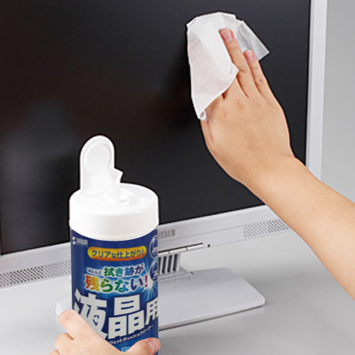 日本SANWA液晶屏幕适合鼠标键盘清洁纸巾电脑电视苹果显示器相机擦屏湿巾单反相机摄像机笔记本电脑屏幕清洁