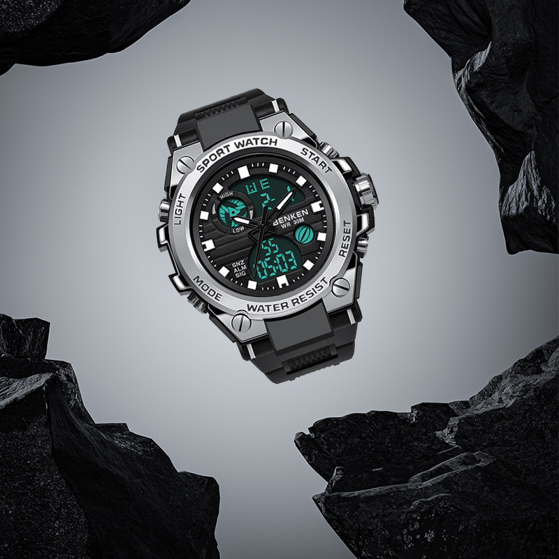 benken男士电子手表男款特种兵青少年高中生运动手表男初中生腕表
