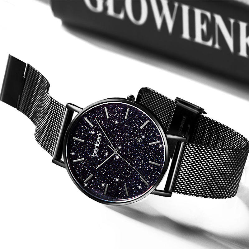 benken星空黑科技网红手表男学生防水潮流男士新概念简约男表石英