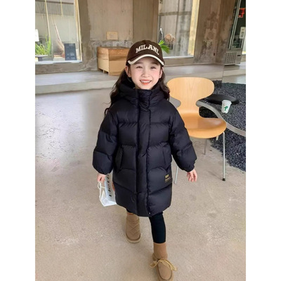 女童冬装棉服2025冬季儿童中长款
