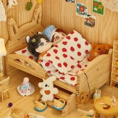 娃床20cm棉花娃娃 床家具床公主小床铺娃屋ob11过家家bjd实木床