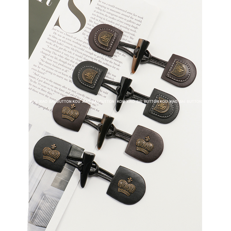 韩版大衣扣风属毛角扣皮扣