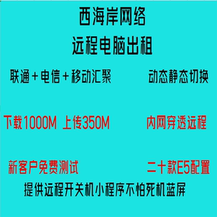 E5远程电脑出租2696V4 远程电脑租赁工作室模拟器多开单路双路