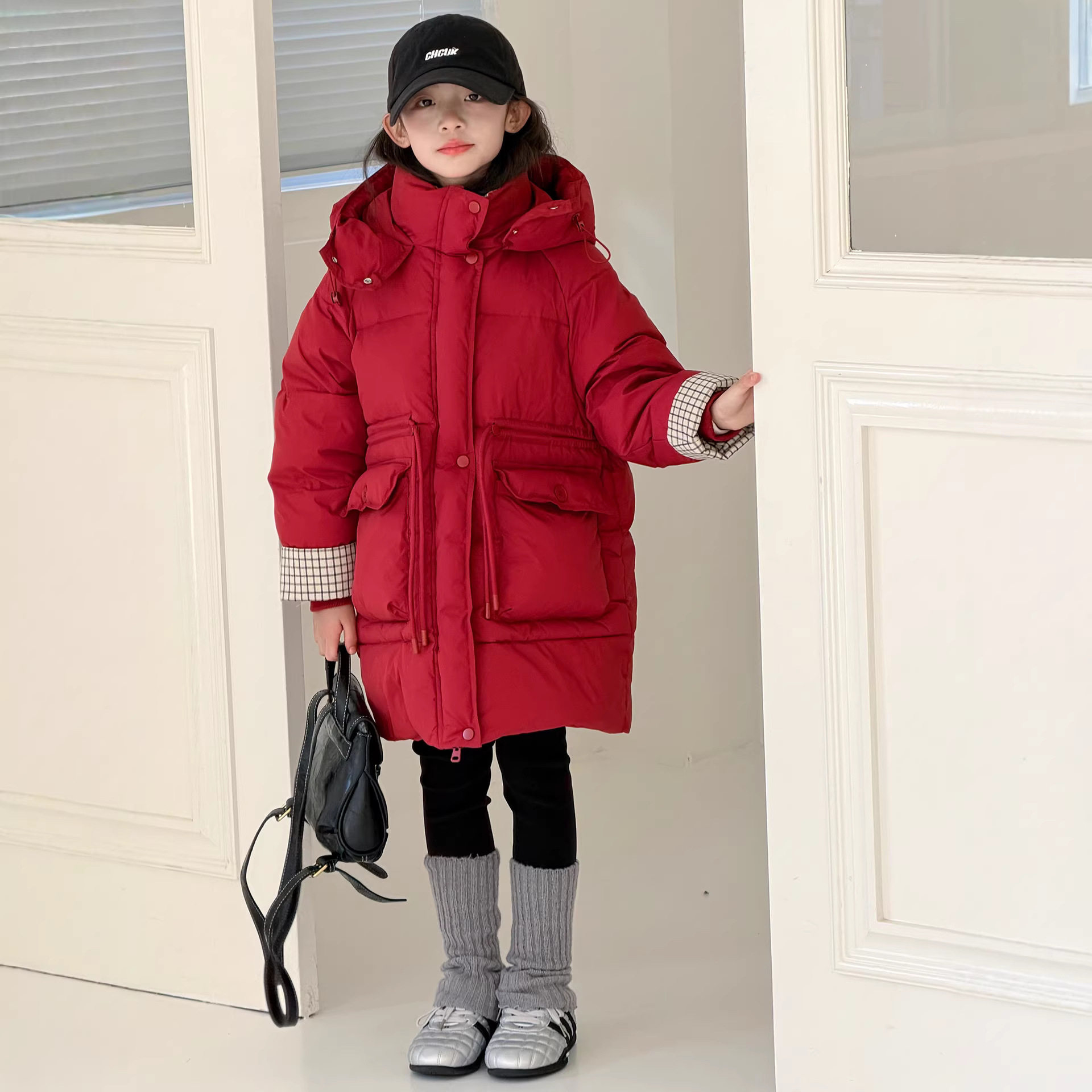 女童棉衣中长款2026年新款冬装中大童洋气红色新年服女孩加厚棉服,童装/婴儿装/亲子装,棉袄/棉服,淘宝优惠券,粉丝福利购,淘宝优惠卷