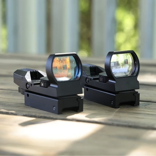 四变点红点瞄准器镜 高品质 金属虹膜银膜可选20mm模型弹弓配件