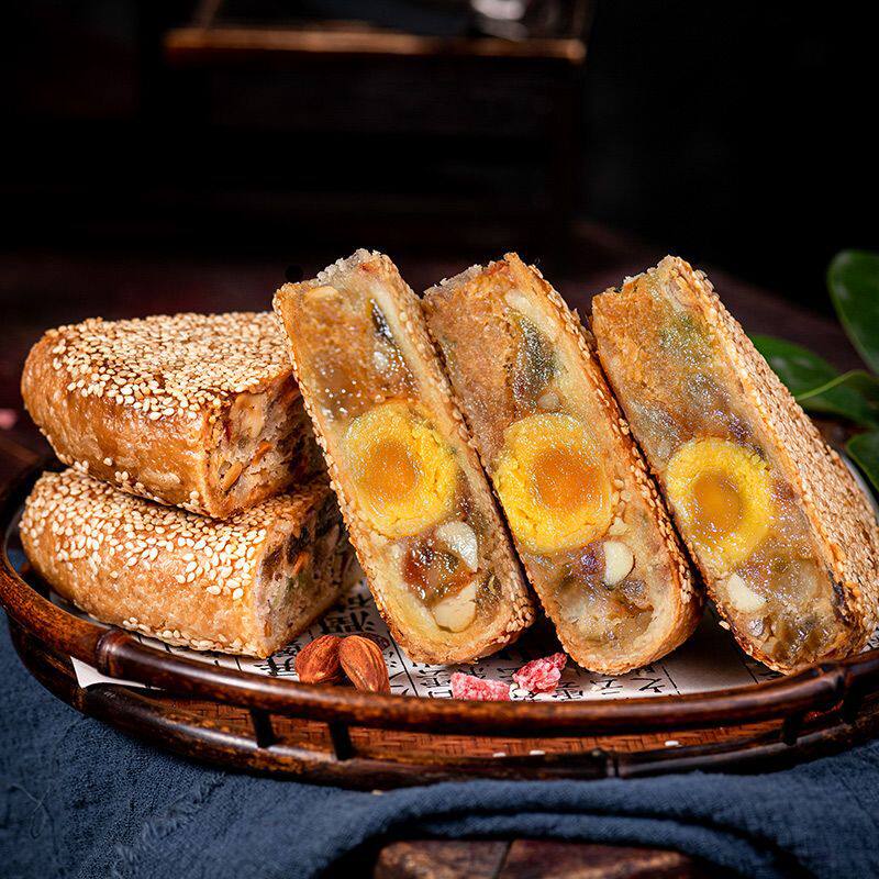 桥墩镇大月饼鲜肉蛋黄温州特产中秋礼盒散装酥皮手工传统老式五仁
