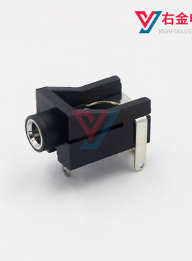 （10个）耳机插座PJ-302B 口径3.5mm单声道音频母座3脚焊板无固定