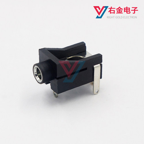 （10个）耳机插座PJ-302B 口径3.5mm单声道音频母座3脚焊板无固定
